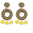 Bohemian ‘Pom-Pom’ Statement Tassel Drop Earrings - Sophistycats Jewelry