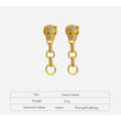 Cari Panther Knocker Link Drop Earrings