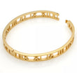 Hollow Roman Numeral Bangle Bracelet