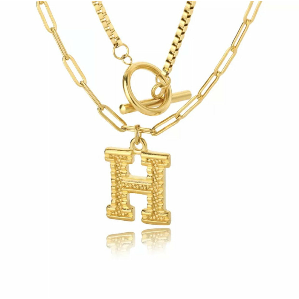 Letter Initial Layer Necklace