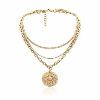 Cancer Zodiac Layered Chain Necklace