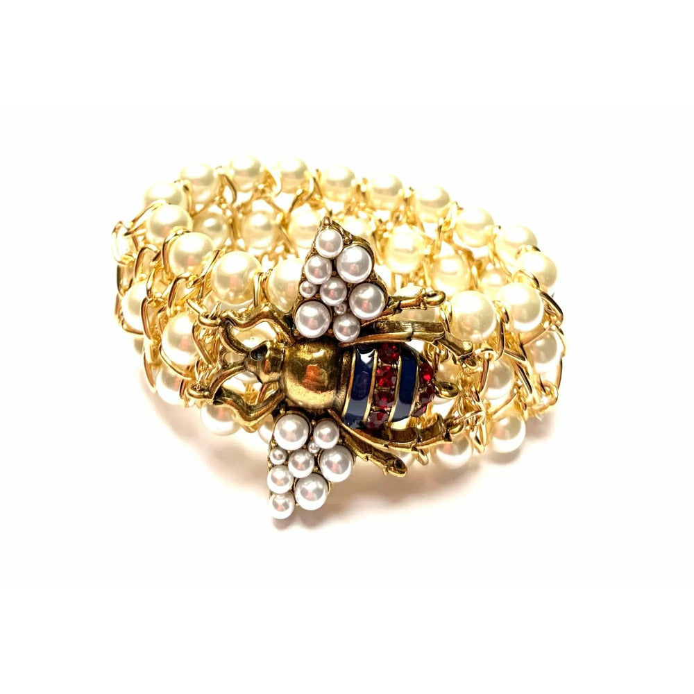 G-Vintage Bee Pearl Bracelet