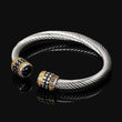 KARI Wire Cuff Bracelet with Antique Knobs
