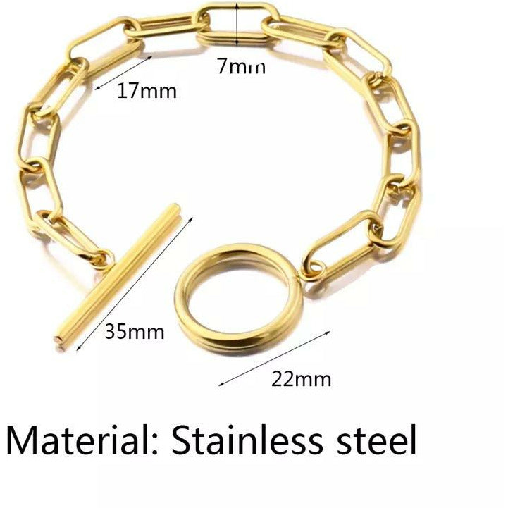 Bejeweled Oval-Link Bracelet