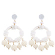 Bohemian Beaded Statement Tassel Drop Earrings