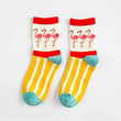 flamingo graphic crew socks