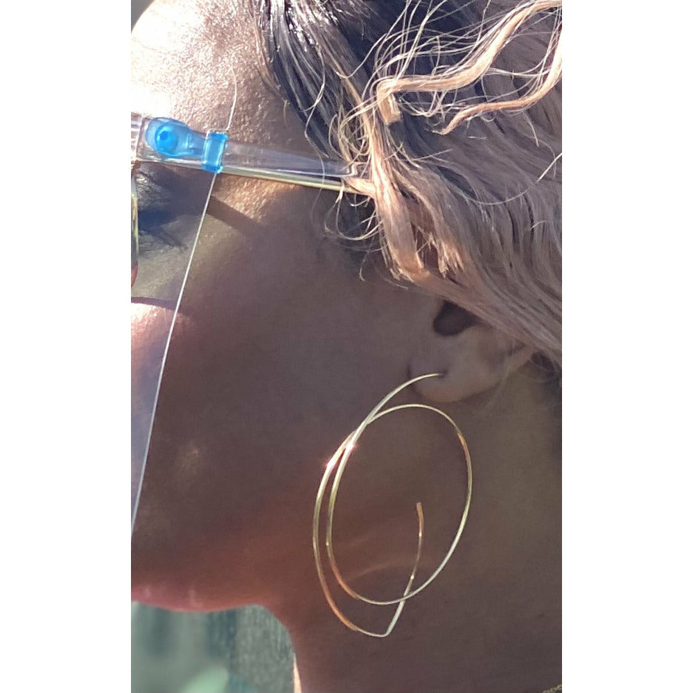 Kelani Geo Spherical Gold Earrings
