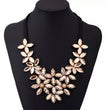 Statement crystal flower choker necklace - gold or black
