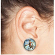 Halloween Stud Earrings - Stainless Steel ( candy corn, pumpkin, witch, ghost, fall leaves, haunted house)