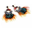 Feathered Tribal Holiday Unique Earrings 
