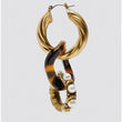 Athena Tortoise Shell Pearl Drop Earrings