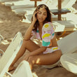Statement Bikini - Crop Top High Waist Bikini with Cover-Up 