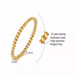 Stainless steel gold midi stacking ring
