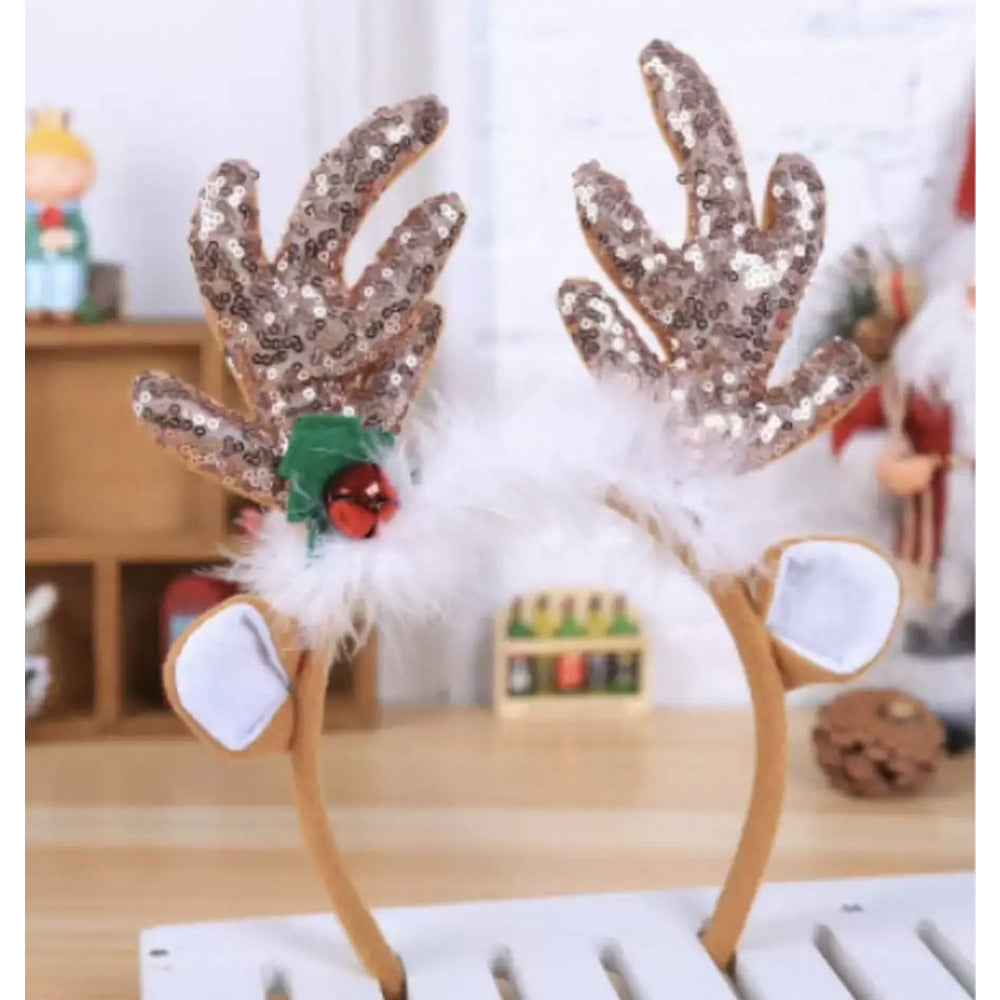 Sequin reindeer antlers online headband