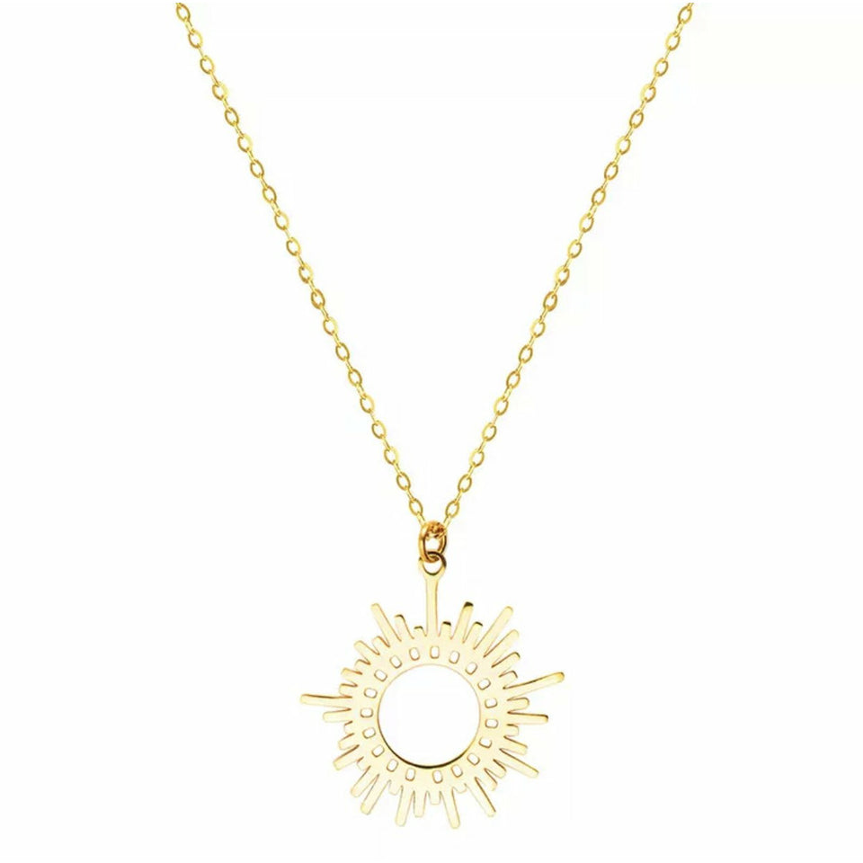 Gold stainless steel dainty necklace