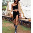 Sexy Outfit Two Piece Crop Top and Skirt Set