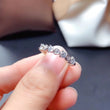 Moissanite Love Heart Necklace, Bracelet and Ring Set