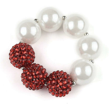 Red Heart Bubblegum Necklace w/ Bracelet - Sophistycats Jewelry