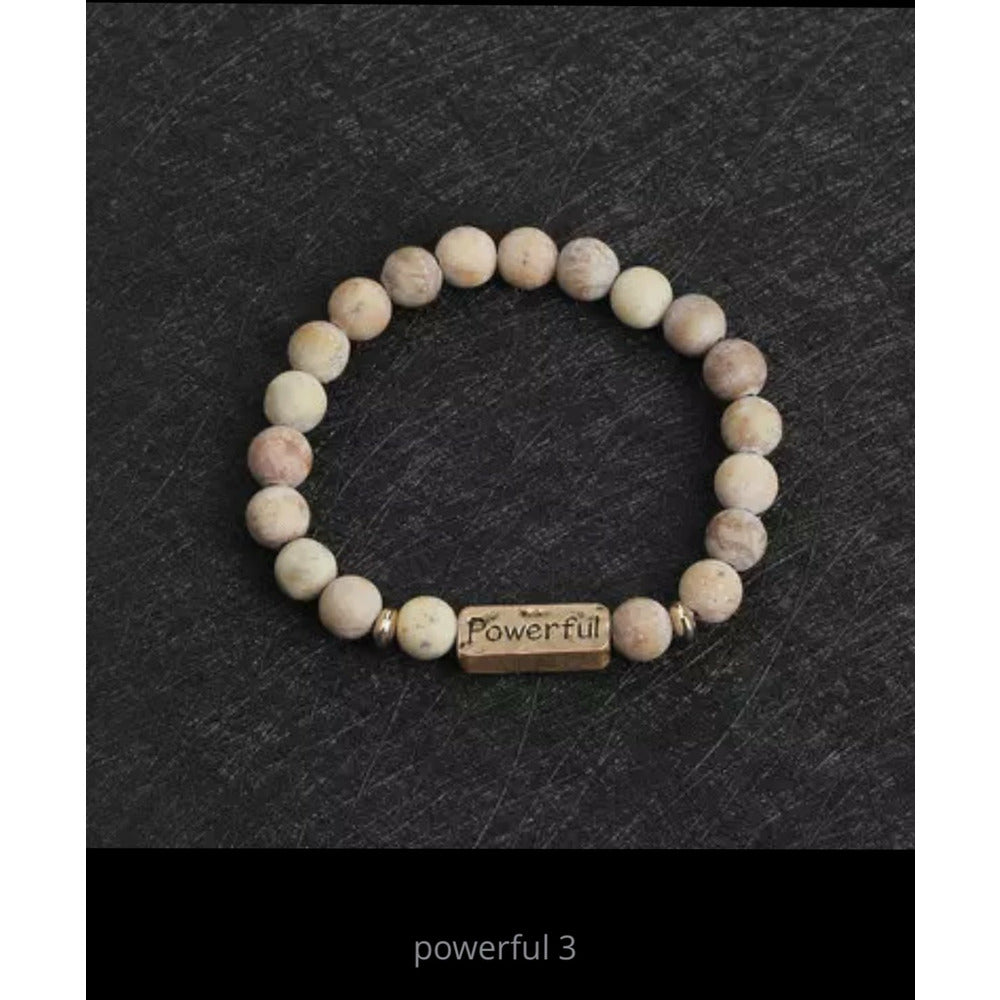Inspirational message bracelet - powerful