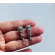 Cari Panther Knocker Link Drop Earrings