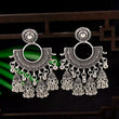 Silver large jhumka / jhumki chandelier earrings 