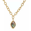 Abalone Gold Stainless Steel Necklace