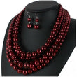 Sandra Multilayered Pearl Necklace Set - Sophistycats Jewelry