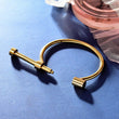 Gold Screw-Bar Cuff Bangle