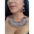 Bohemian Chic style, vintage Statement Collar coin necklace