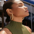 Stainless Steel Round Gold Hoops, Silver Hoops, Rose Gold Hoops