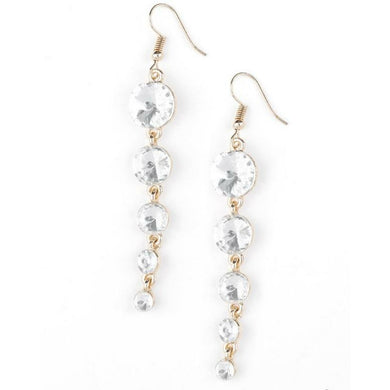 Statement Rhinestone Drop Earrings 
