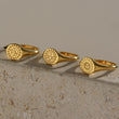 Goddess, Moon & Sun Celestial Signet Rings