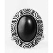 Black and silver antique ring