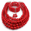 Sandra Multilayered Pearl Necklace Set - Sophistycats Jewelry