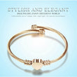 Stainless Steel Heart / Love Cable Wire Bracelet - Rose Gold Jewelry 