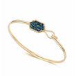 Druzy Drusy gold blue bracelet 