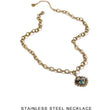 Abalone Gold Stainless Steel Necklace
