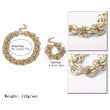 Malia Double Chain Choker Necklace & Bracelet Set