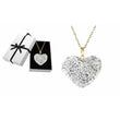 Swavorski crystal elements heart chain - sterling silver with 18 K gold plated