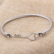 Love-Key Stainless Steel Open Bracelet