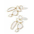 White and Gold Summer Fun Statement Earrings