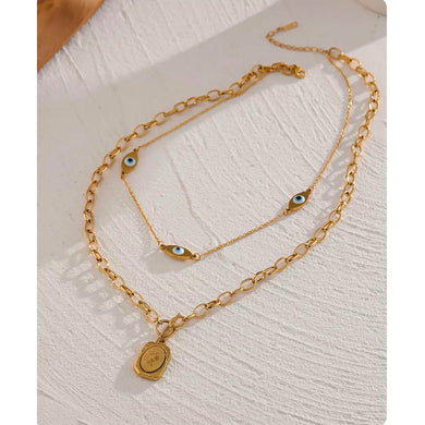 Evil Eye Gold Layered Necklace