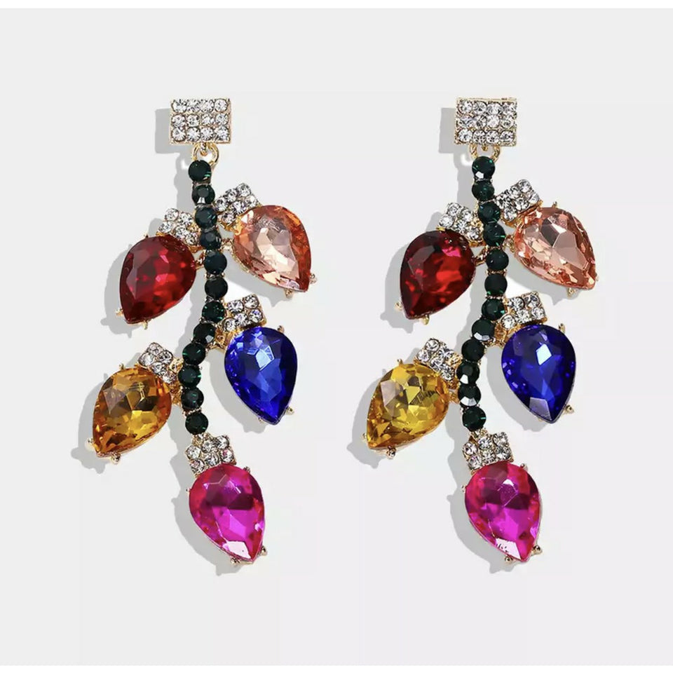 Christmas light drop earrings