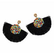 Bohemian tassel earrings - black