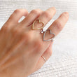 Hollow Heart Ring Gold or Silver 