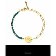 Adventura Green Onyx Beaded Zodiac Bracelet / Anklet