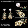 Pineapple faux pearl drop earrings 