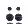 Shamballa disco ball stud earring. Black