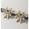 C-Spoke Rhinestone Pearl Statement Earrings