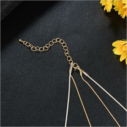 Geo Circle Triangle Long Necklace